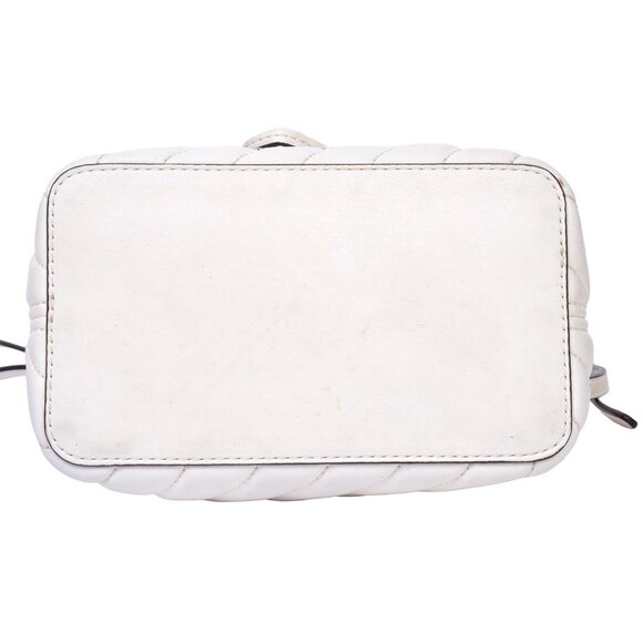 Michael Kors Suri Small White Bucket Crossbody Bag - Picture 15 of 17